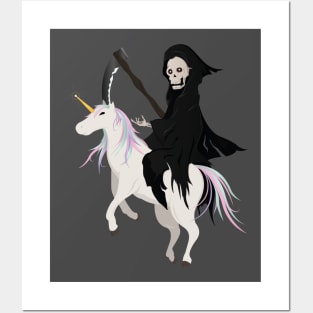 Death Riding Unicorn Posters and Art